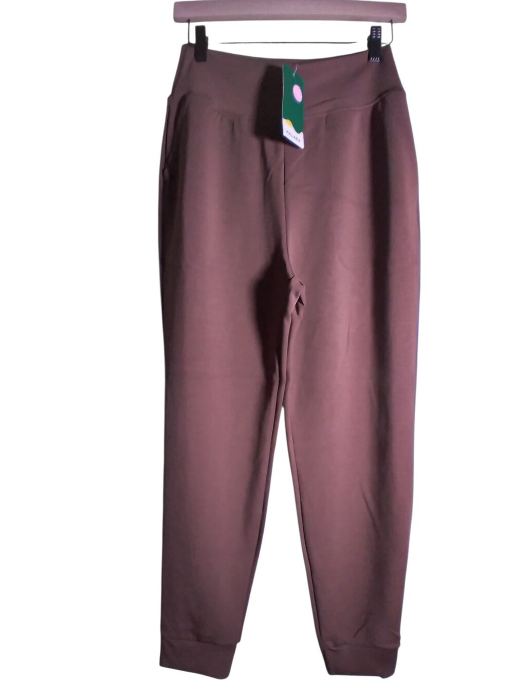 NWT Halara Brown Play It My Way Pull On Stretchy Pants Pockets Athletic Casual